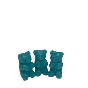 3D Printed Gummy Bears Decor - Unique Teal Plastic Bear Shaped Ornament for Home Decor - Non-Eatable Whimsical Accent Piece Decorative
