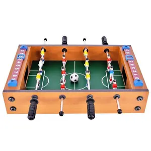 Mini Wooden Tabletop Football Game Set with Mini Balls, Indoor Outdoor Fun for Kids & Adults, Family Competitive Board Games Accessories