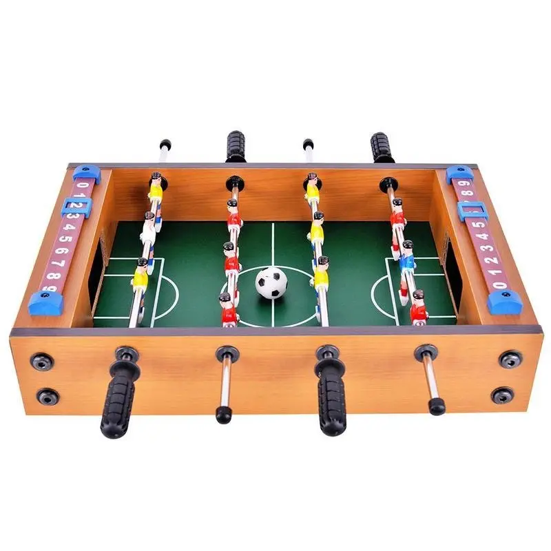Mini Wooden Tabletop Football Game Set with Mini Balls, Indoor Outdoor Fun for Kids & Adults, Family Competitive Board Games Accessories