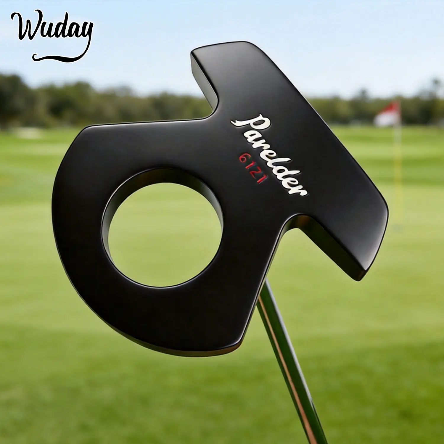 WUDAY Auto-Aligning Stability Golf Putter - Golfing Equipment, Grip System Mallet Putters with Zinc Alloy Head, Stainless Steel Shaft, Non-Slip Natural Rubber Grip, Durable Construction for Precision Control, Reliability, Non-Slip Grip