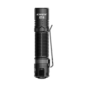 AIMWIN ET4 3500 Lumen Super Bright EDC Tactical Flashlight, USB-C Rechargeable, Compact, High Lumen with Clip, Sliding Lock Switch Sticker, Alternative to Nitecore and Olight