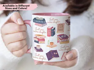 Just One More Chapter Mug Girls Book Club Gift Worm Gift Reader Mug Book Lover Gift Reading Mug Librarian Teacher Nerd Gift Coquette Book