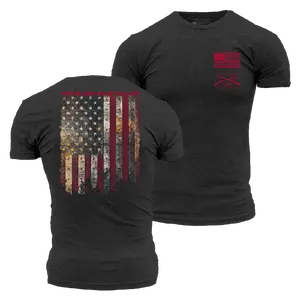 Red Blood Blue Collar® T-Shirt - Charcoal