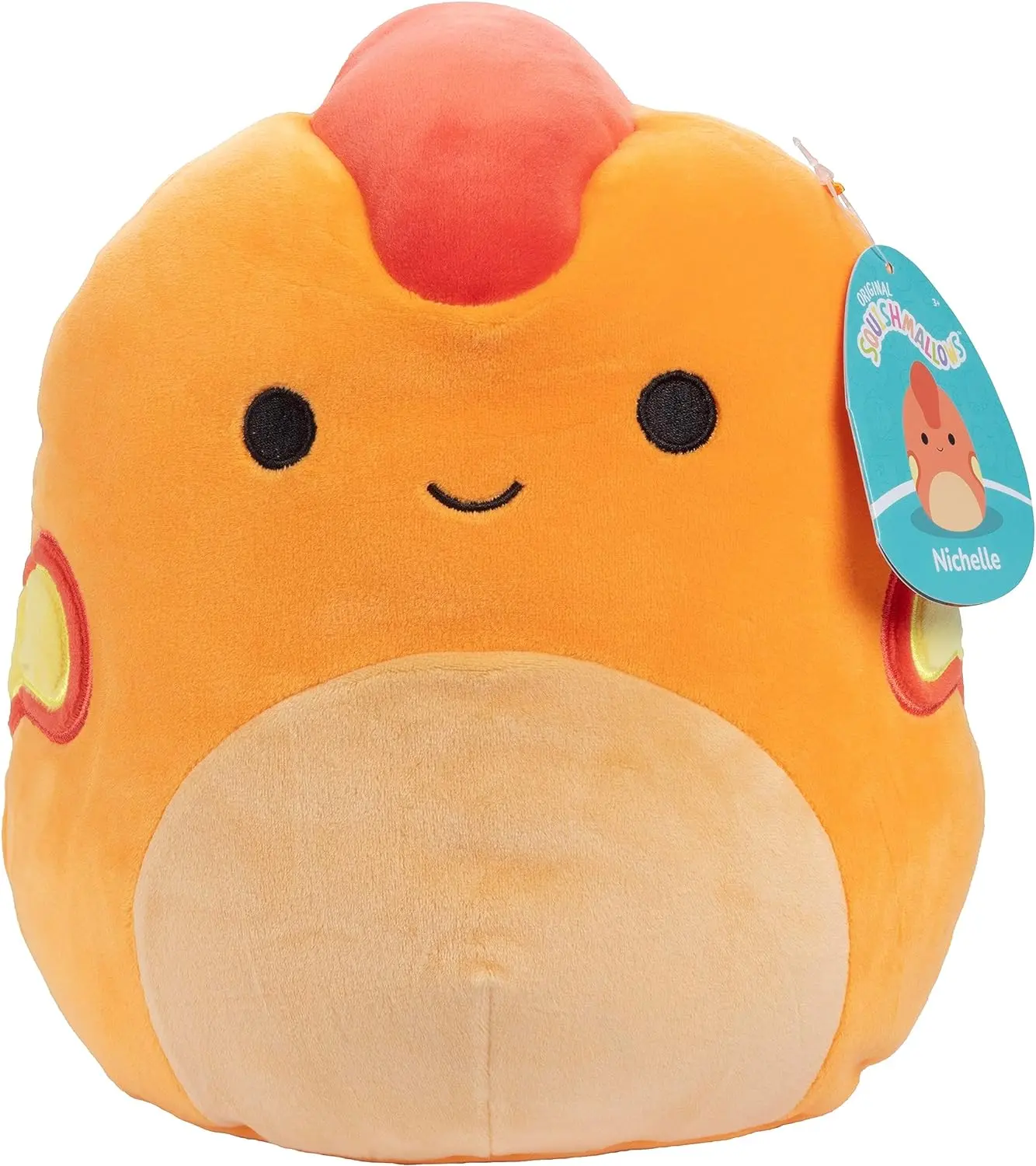 Squishmallows Original 10-Inch Nichelle The Dinosaur - Official Jazwares Plush - Collectible Soft & Squishy Dinosaur Stuffed Animal Toy - Add to Your Squad - Gift for Kids, Girls & Boys