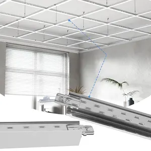 LooYee 10 PCS 48 Inch Cross Tee Drop Ceiling Grid System, 4 Ft Galvanized Steel Rust & Fire Resistance Easy Installation, Ideal for Basement Living Room Garage Kitchen Bathroom White