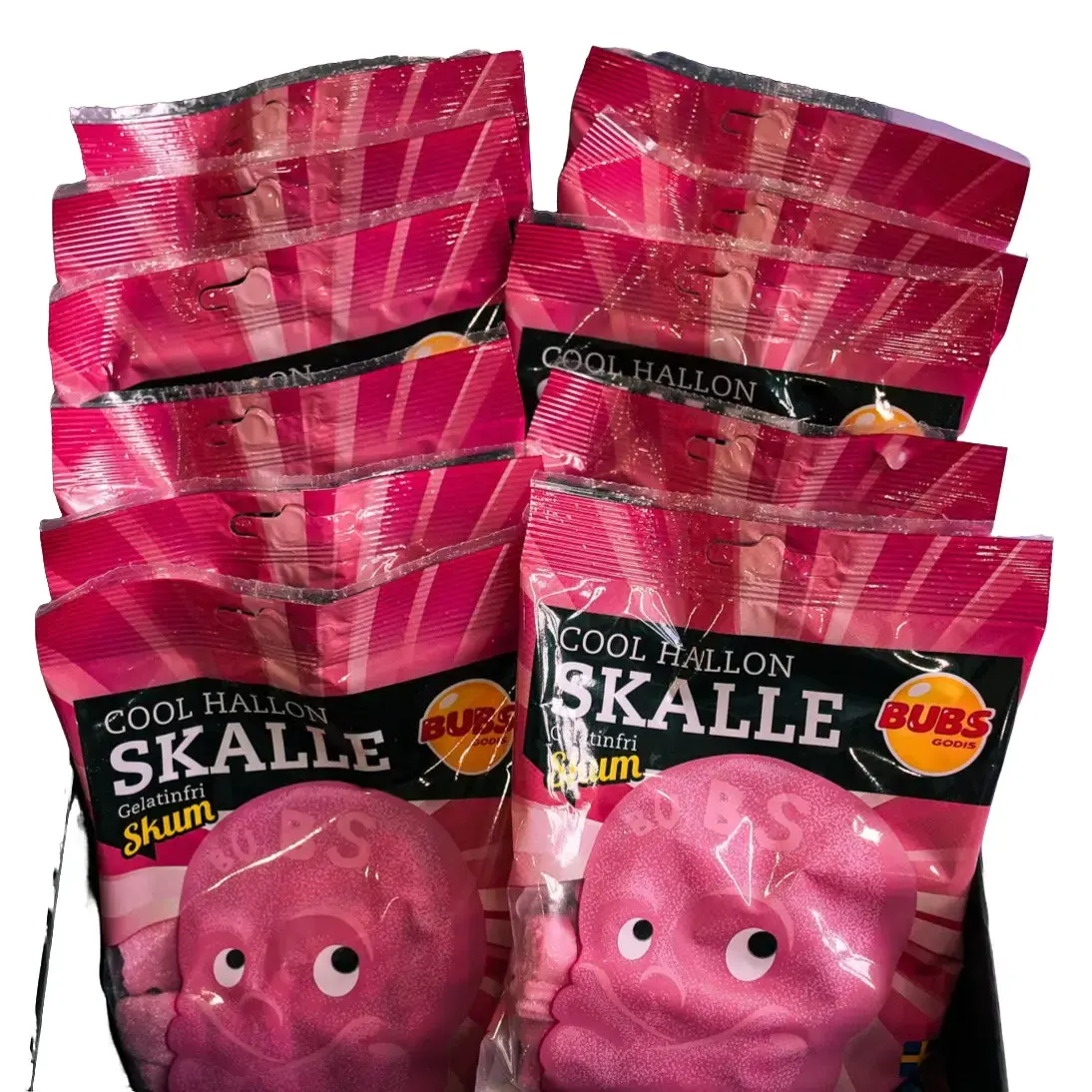 BUBS Cool Raspberry Skulls – Sweet & Chewy Swedish Foam Candy | Pink Raspberry Treats | TikTok-Famous Fruity Gummy Skulls Snack  Mix Giant Chewy Mixed Fruit Sour Blue Raspberry Chewy Candy