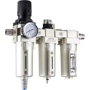 VEVOR Air Compressor Filter Regulator, 3/4 NPT 4-Stage 5m 0.3m 0.1m 0.1m Air Drying System with Micron Filters Double Desiccant Dryer, Auto Drain Air Compressor Water Separator 175PSI MaxVEVOR Super Brand Day