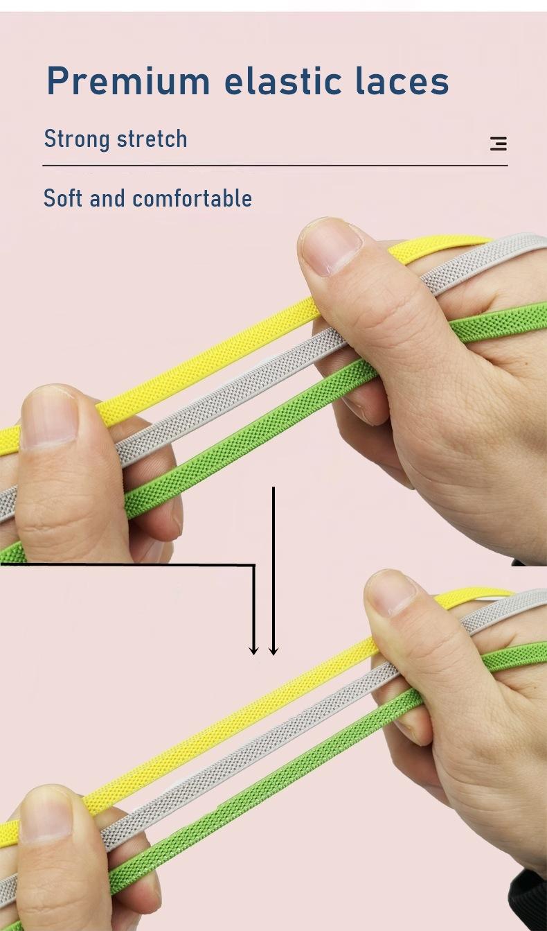 No Tie Shoelaces Magnetic Elastic Shoe Laces for Sneakers, Elastic No Tie Laces for Adults Kids Sneaker Replacement Laces