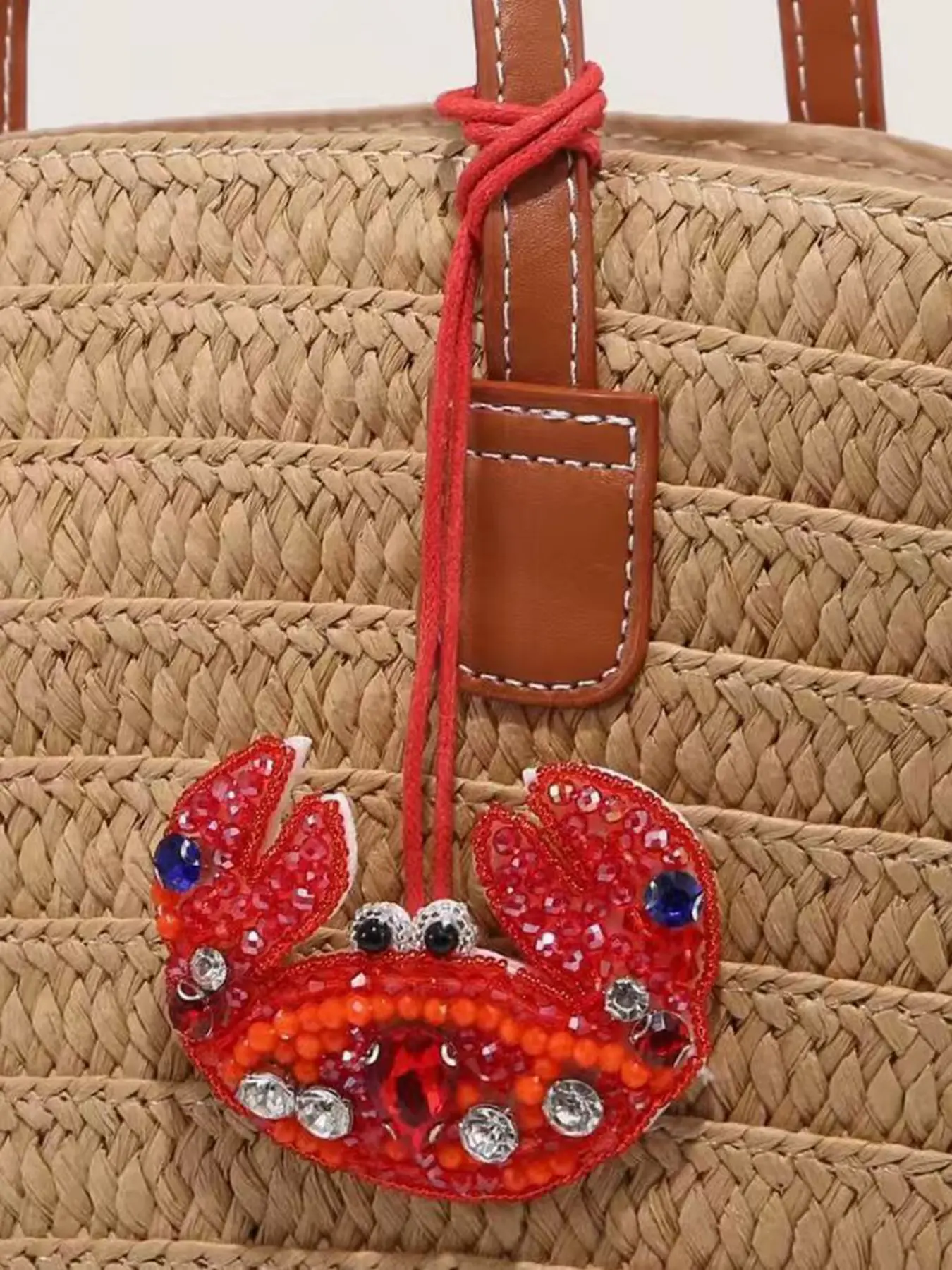 Personalized Valentine's Day crab shaped trendy luggage pendant accessories, a choice of fashionable luggage accessories, women's keychain pendants, Sparkly Bag Charm, Purse Charms, suitable bag accessories for Valentine's Day gifts.