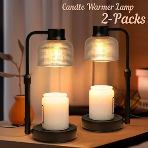 Dimmable Candle Warmer Lamp with Timer - Vintage Home Decor, Table Lamp, Night Light for Bedroom & Gifts for Women home decor, Includes 2 Bulbs, Father's Day Gifts, For Gentlemen, Lady