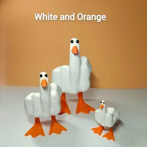 Quirky Duck-You Statue  Funny Middle Finger Goose Figurine | Original Meme Art for Desk & Bookshelf | Unique Home Decor & Hilarious Party Gift