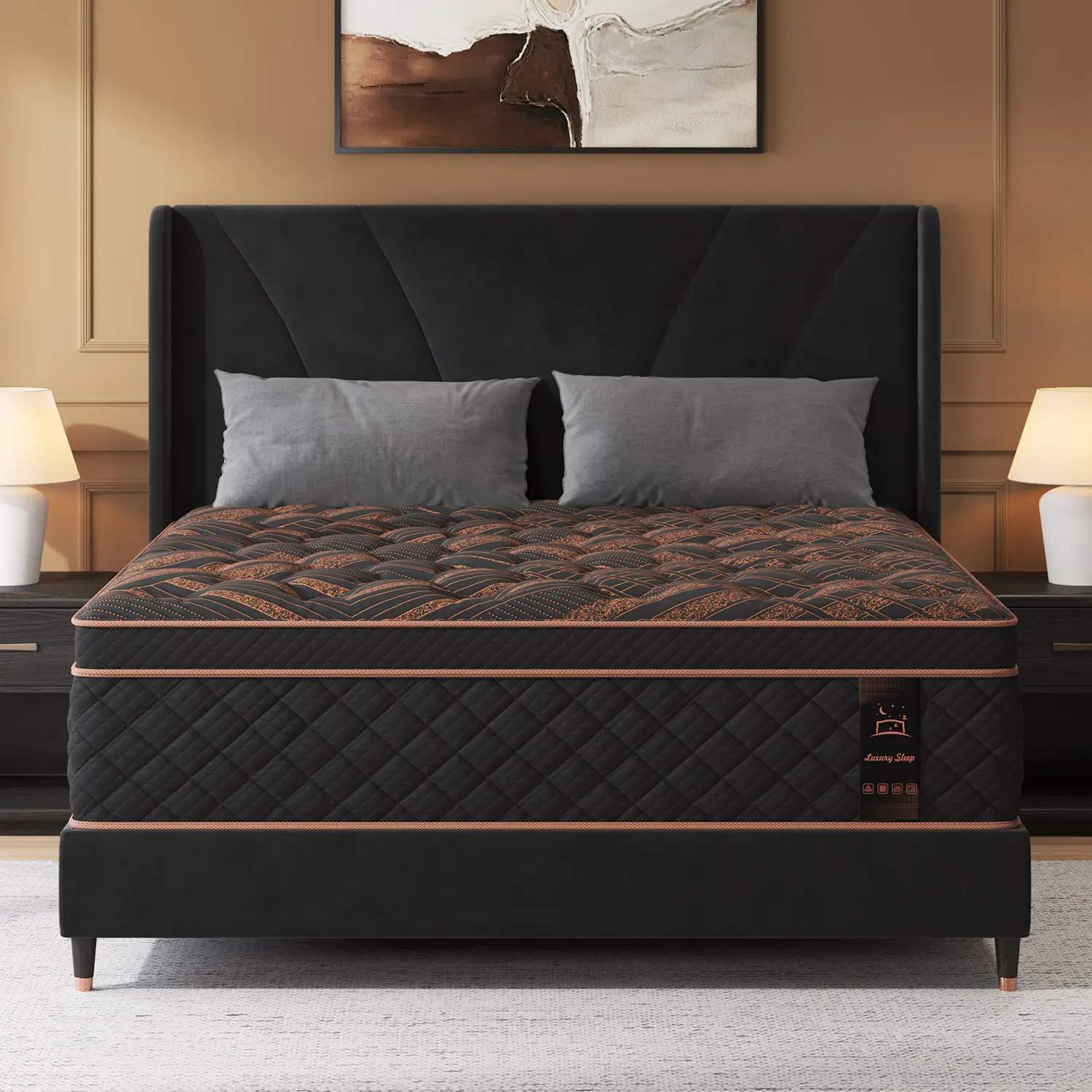 12/14 Inch Memory Foam Mattress Hybrid Pocket Spring Twin Full Queen King Mattress In A Box -Euro Top Mattresses Medium Firm For Motion Isolation, Edge Support