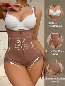 1 Count Colombian Shapewear Bodysuit for Women, Butt Lifting And Tummy Control Fajas Body Shaper Open Bust, Adjustable Straps, High Compression Slimming Jumpsuit, Suitable For Training Or Sports, Body Shaping Underwear