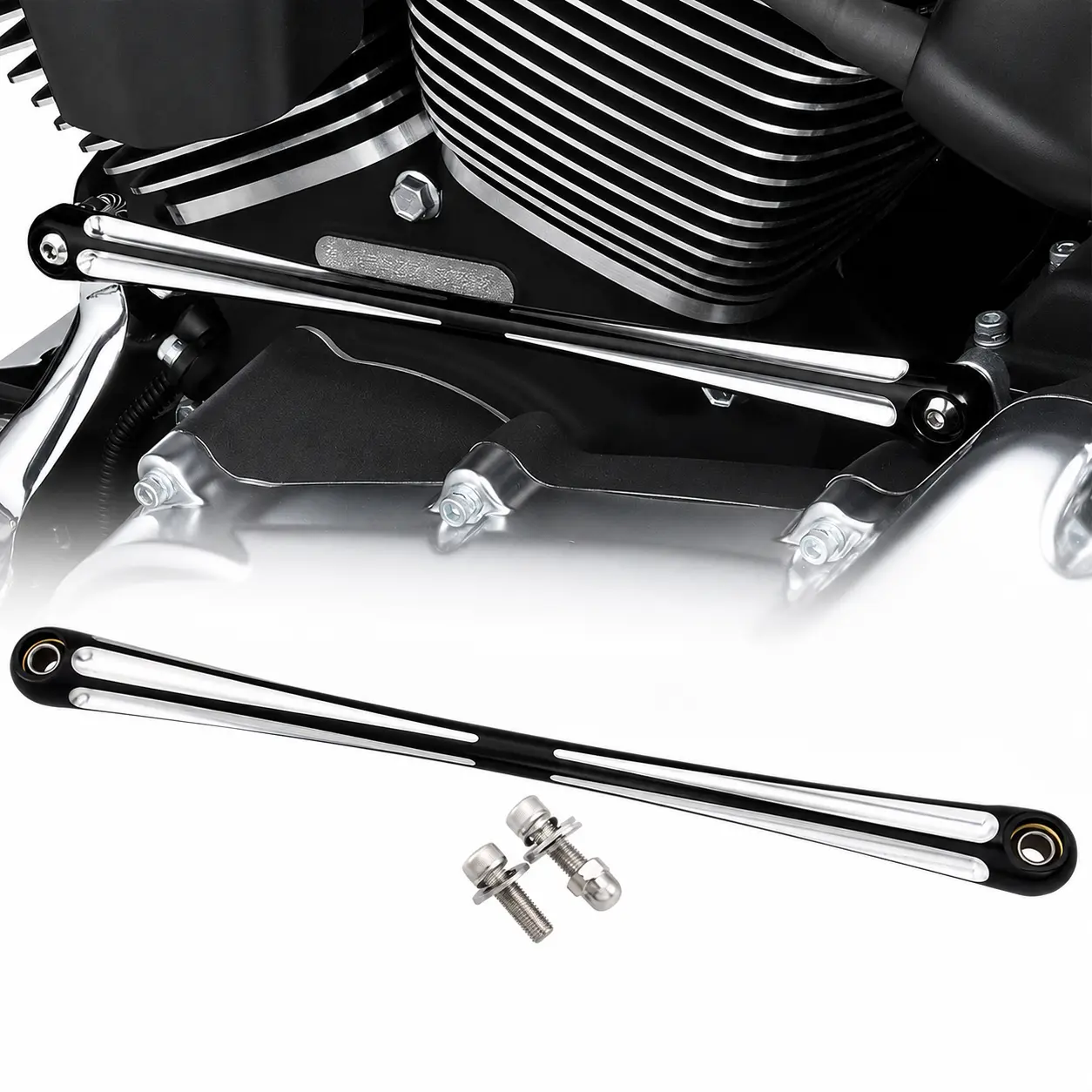 Black Gear Shift Linkage Shifter Lever Assembly for Select Harley Touring Softail Trike Models