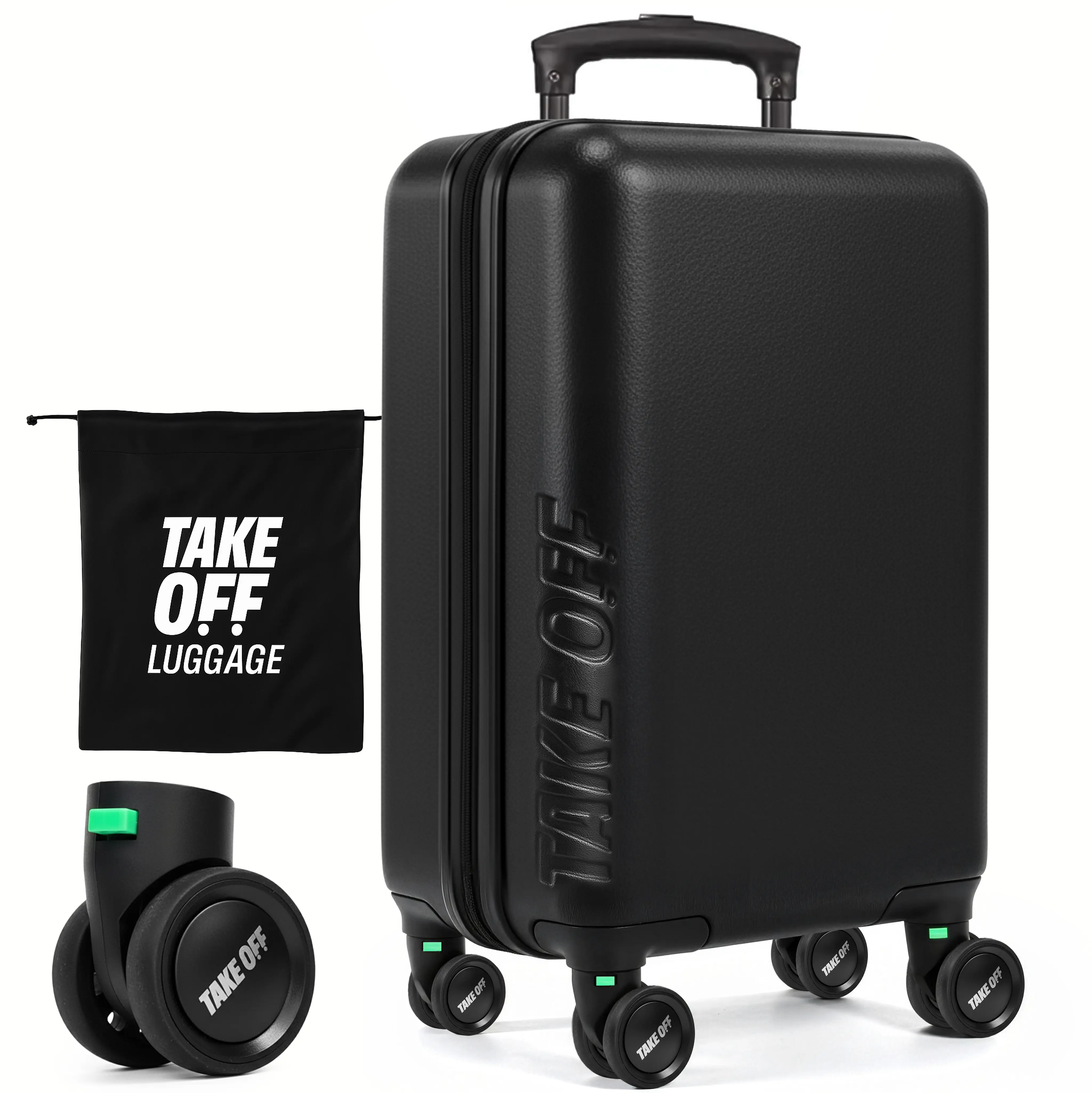 TAKE OFF Luggage 3.0 | One-Button Removable Wheels | Underseat Personal Item for Spirit & Frontier