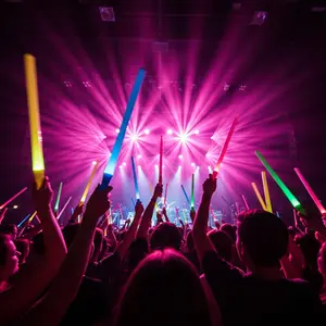 22PCS Lighted Holiday Displays Handheld Hall Light 15 ColorFluorescent Stick - LED Light Stick - Perfect forParties, Concerts, and Nighttime Celebrations,Flashing, Cheering, Bars (Excluding 3 AAABatteries)