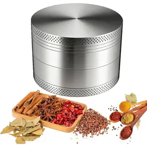 2.5'' Grinder Spice Grinder Kitchen Tools Sharp Teeth for Fine Grinding Silver