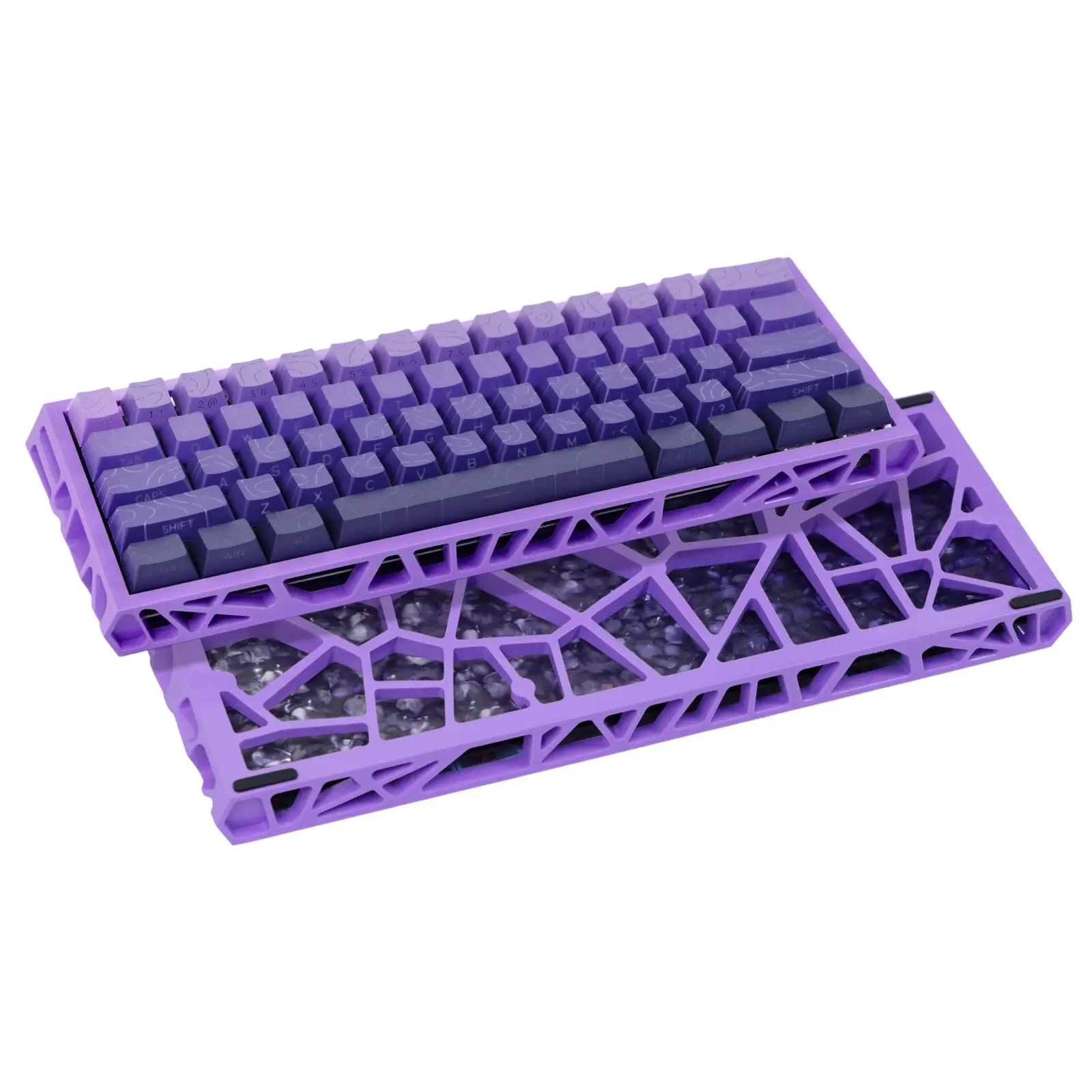 Lattice keyboard purple-contour black purple gradient