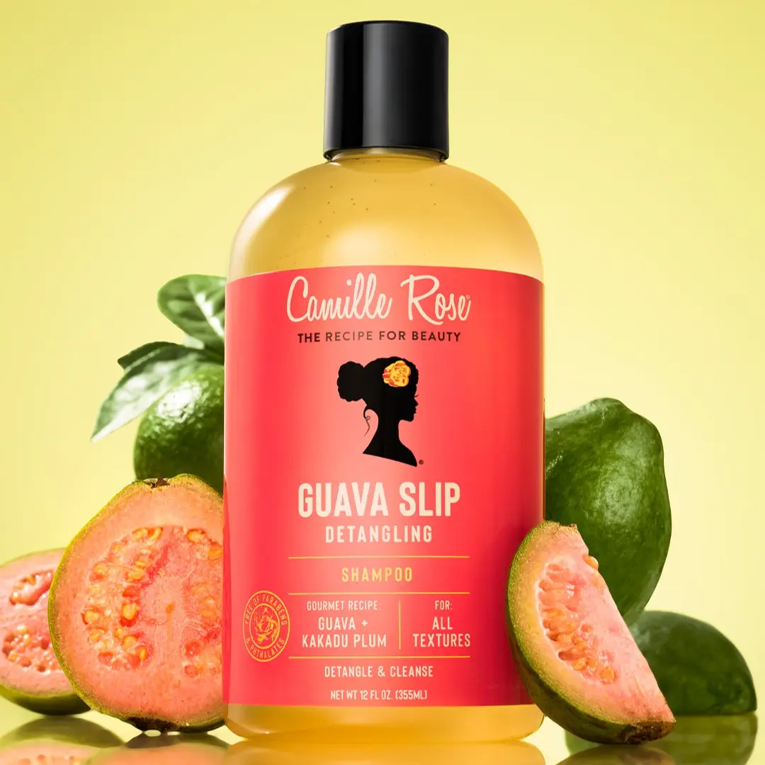 Camille Rose Guava Slip Shampoo, 12 oz, High-Slip Detangling, Gently Cleanses & Removes Buildup