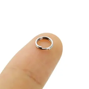 30pcs Mini Split Jump Ring with Double Loops Small Round Metal Silver Key Rings Connectors for Making Handwork Charms Pendants Key Chains Ornaments DIY Crafts Accessories