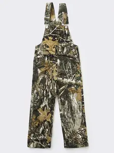 Green camou Print Denim Stretchy overall bottoms pants Girls Jeans