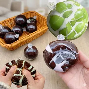 Crispy Stress Ball, Wax Cracking Squishy, Crispy Chocolate moldable Crunchy Stress Balls, Stress Relief Toy, Fidget Toy, Anxiety Relief Food Toy, Squishy Squeeze Toy