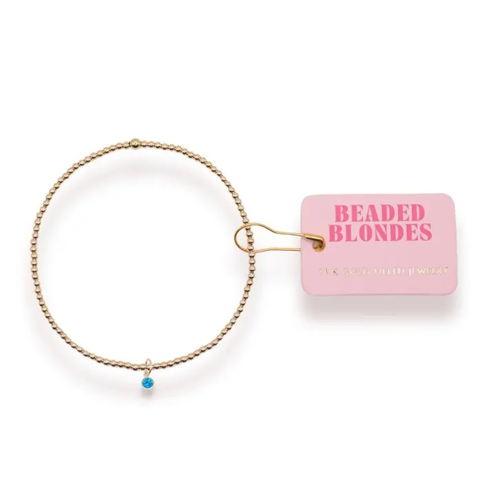 December Birthstone Charm Bracelet
