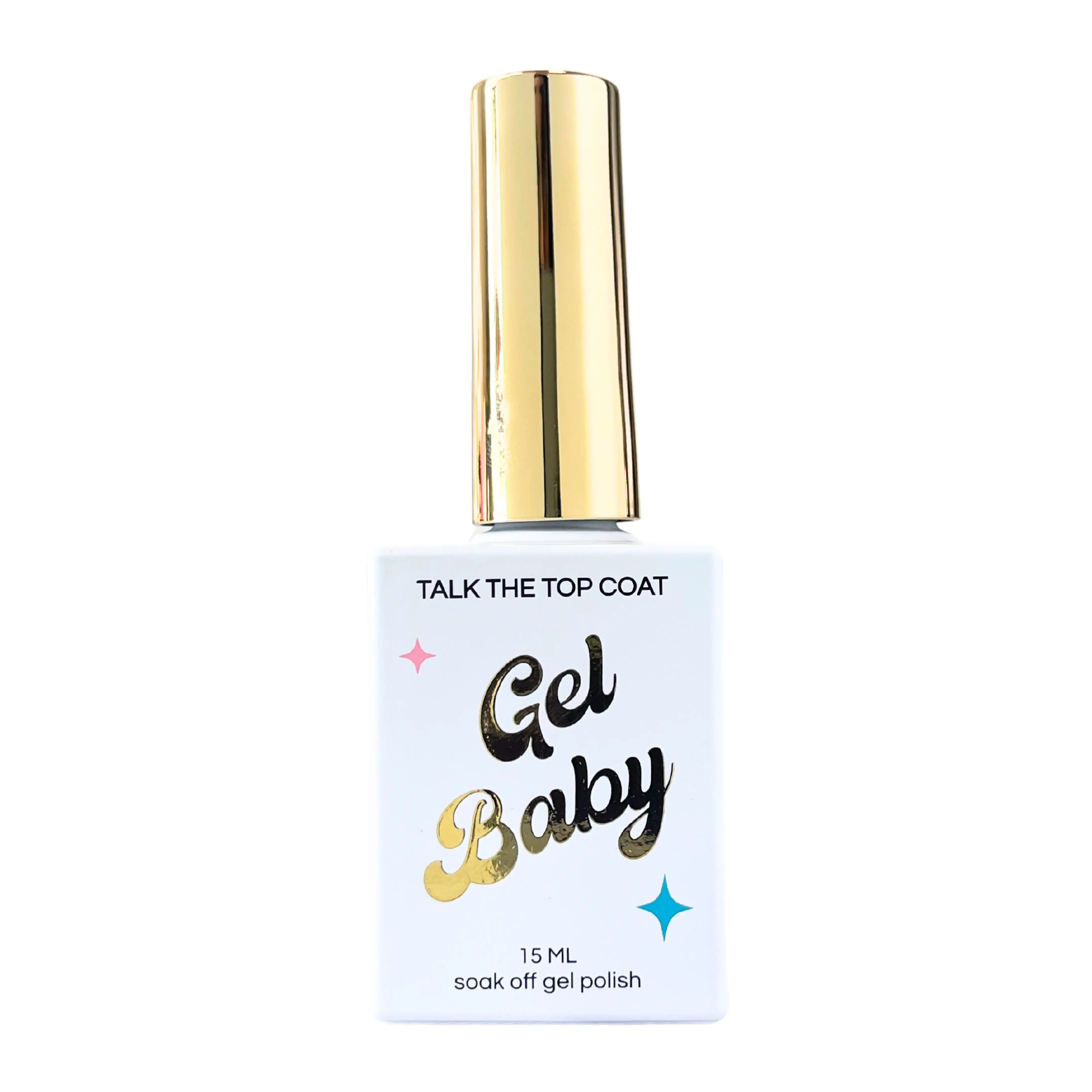 Twinkled T Gel Baby Talk Top Coat Nail Polish - Stain Prevention, Durable, Long-Lasting Nail Care