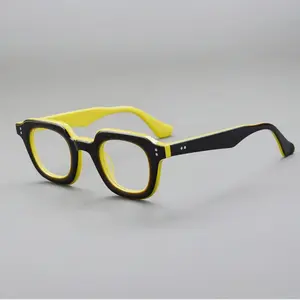 Thick Square Retro  Acetate Eyeglass Frames Women Men Glasses Full Rim Eyewear Reading Glasses 23125