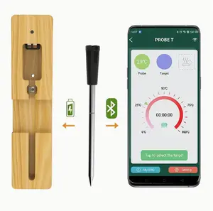 1pc, Smart Meat Thermometer, 165ft Wireless Range For The Oven, Grill, Kitchen, BBQ, Smoker, Rotisserie, BBQ Tools, BBQ Accessories, Grill Accessories