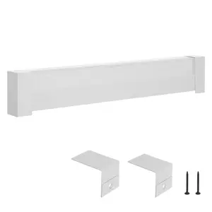 【Summervibes】VEVOR Baseboard Heater Covers, Basic Series 4 ft Standard Electric Heating Unit Front Cover for Home Improvement, Heavy-duty Steel, Easy Installation for Bedroom Replacing Old Cover, White