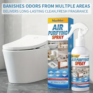 Maebho 300ml Air Freshener Spray, suitable for household bathrooms, kitchens, living rooms, and shoe cabinets. It is an air freshener and odor remover that provides long-lasting freshness.