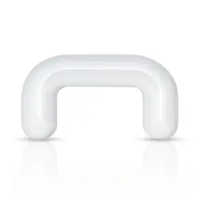 Acrylic Clear Staple Design Septum Retainer In 16, 14, 12, or 10 Gauge