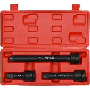 3 count 3/4" Drive Impact Extension Bar, 4",6",10", Impact Wrench Extensions, CR-MO