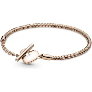 Pandora Moments Heart T-Bar Snake Chain Bracelet 589285C00-23