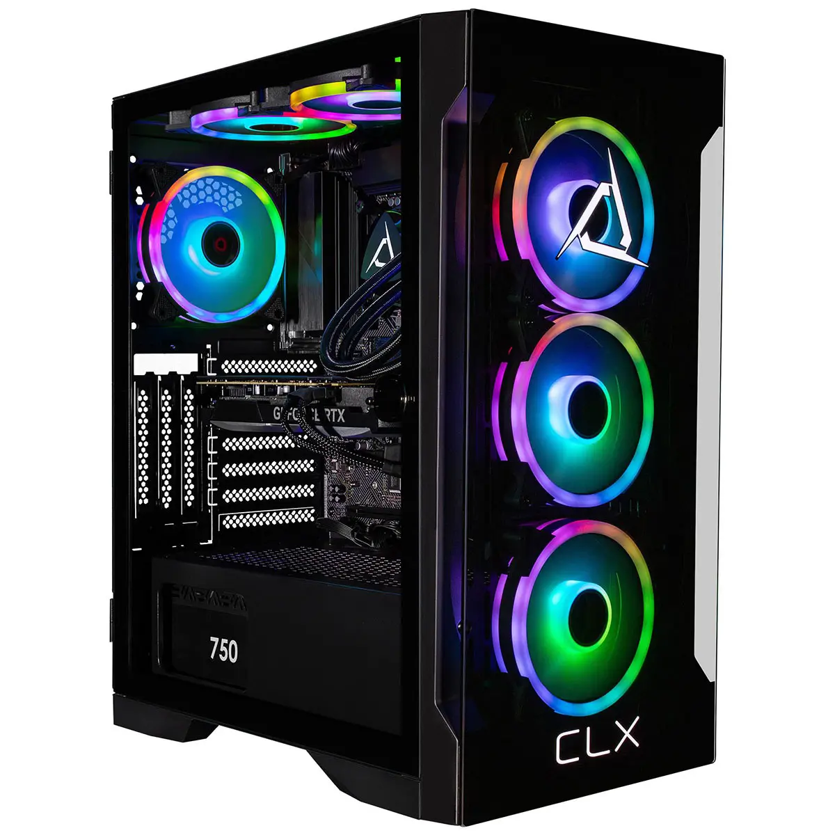 CLX SET Liquid Cooled Gaming Desktop Computer, Intel Core i9-14900KF 3.2GHz, 32GB RAM, 1TB SSD + 4TB HDD, NVIDIA GeForce RTX 4070 SUPER 12GB, Windows 11 Home, Black