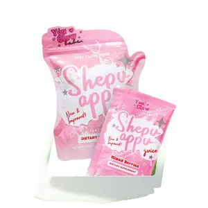 NEW PACKAGING YOU GLOW BABE Shepu Appu Juice  Mixed Berries | L-Carnitine, Glutathione, Probiotics & Vitamin C Drink Mix | 15g x 10 Sachets