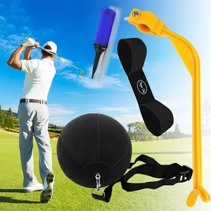 Golf Swing Training Aid Wrist Hinge Adjustable Arm Band with Hanger Smartball Connection Band for Correction, Men Women Ball Between Arms Practice Tool
