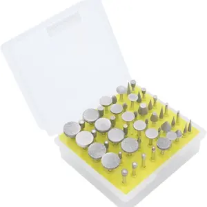 50-Piece Diamond Grinding Heads Set, Electric Drill Accessories for Jewelry Glass Gemstone Ceramic Stone Polishing, Steel Material