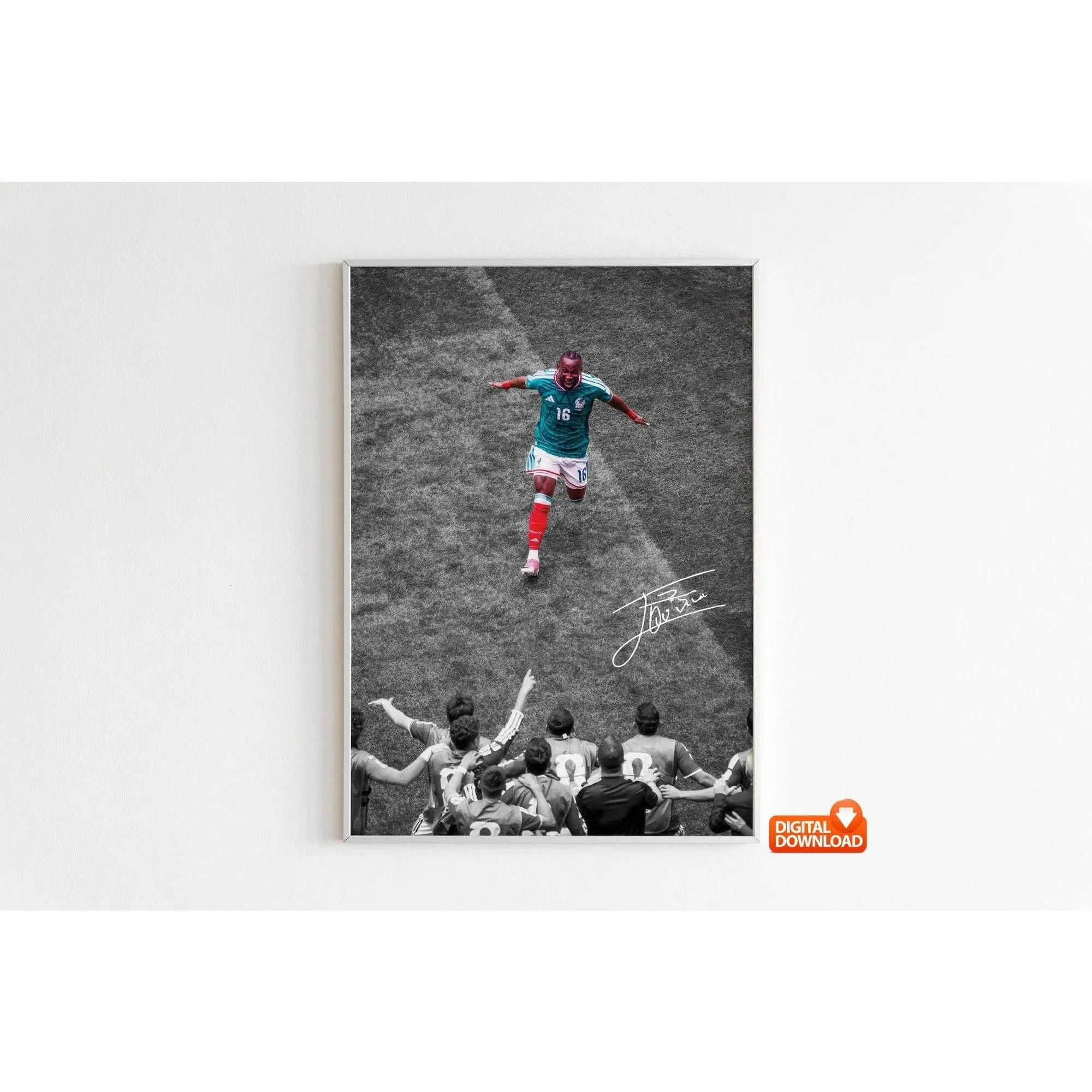Julian Quinone Poster, Signed Football Poster ( Unframed - Print Only )