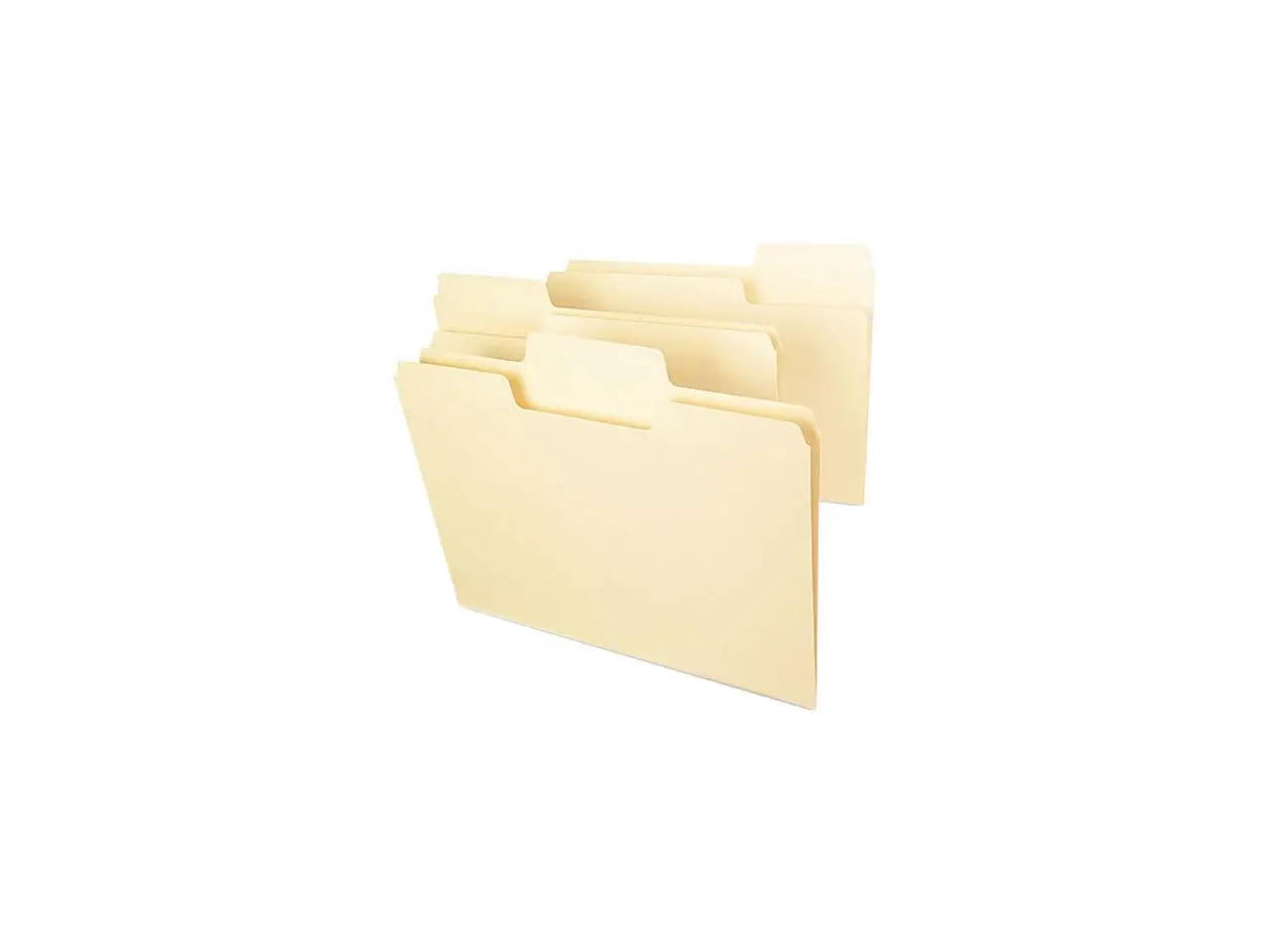 Smead 10301 SuperTab File Folders, 1/3 Cut Top Tab, Letter, Manila, 100/Box