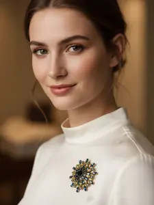 A fashionable and elegant snowflake shaped brooch, suitable for daily wear, vacation dates, and other occasions, and also a surprising and exquisite small gift.