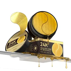 24K Gold Under Eye Masks - Hydrating & Brightening Eye Patches for Puffy Eyes & Dark Circles
