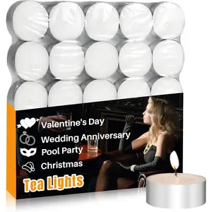 Tealight Candles - Tea Lights Candles Unscented Tea Tree Lights Mini Votive with Cotton Wick for Decorating Home,Pool,Shabbat,Wedding,Emergencies,Christmas,Halloween,Parties, Spas