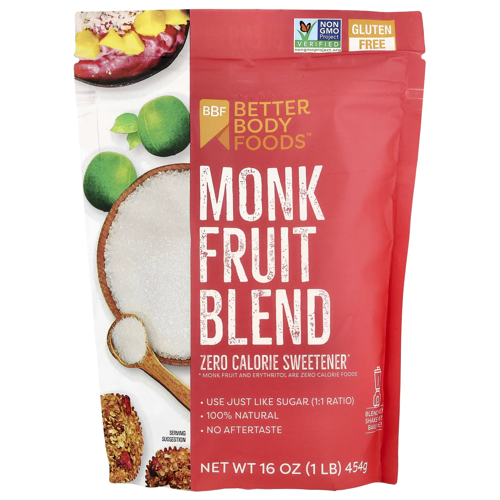 BetterBody Foods Monk Fruit Blend, 1 lb (454 g)