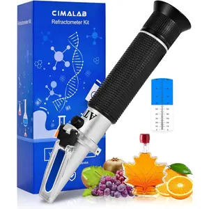0-90% Brix Refractometer with ATC, Accurate Brix Meter for Measuring Sugar Content in Fruit Honey Maple Syrup & Other Sugary Drinks