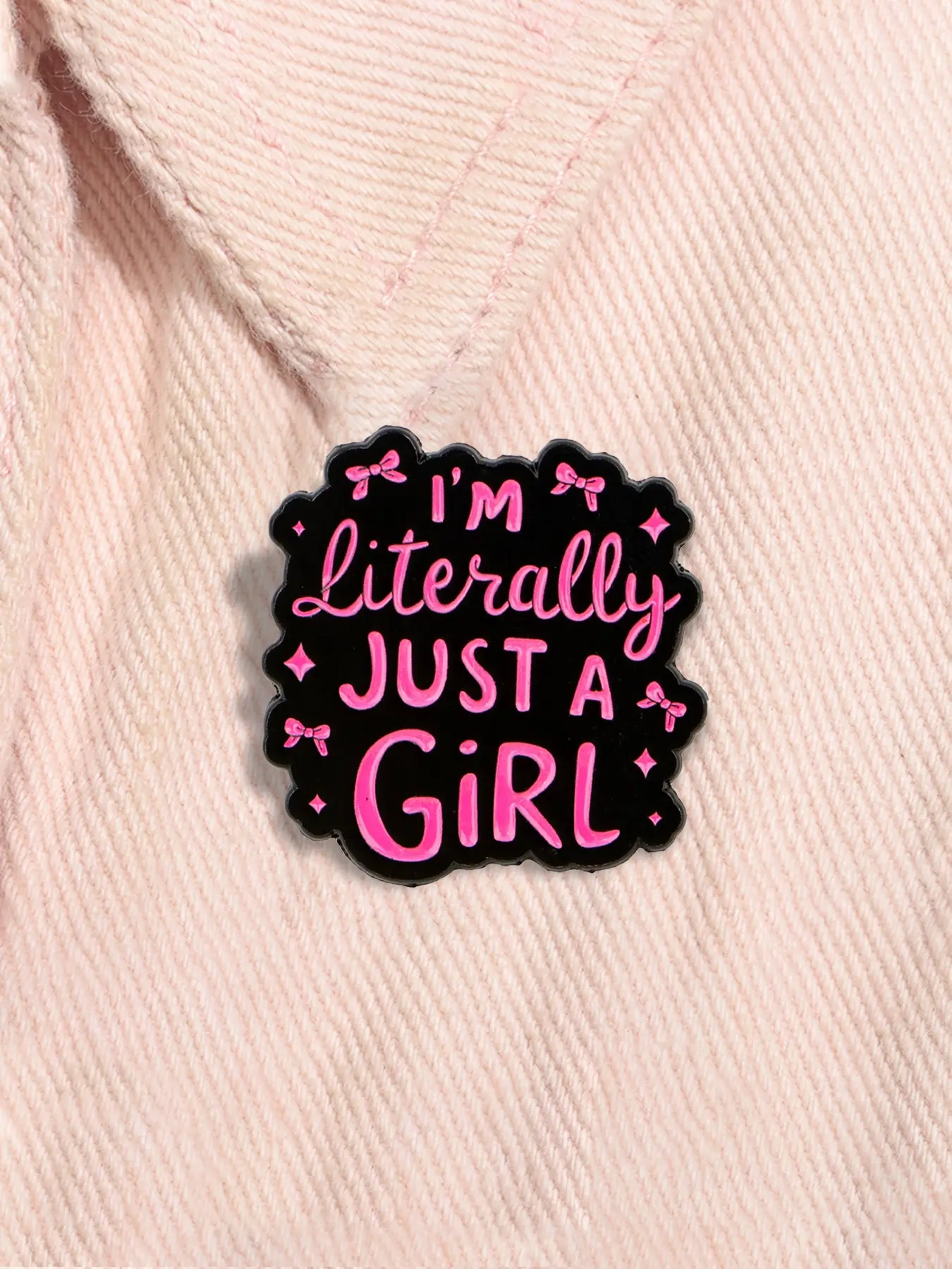 I'm Literally Just a Girl Enamel Pin Cute Creative Cartoon Metal Brooches Lapel Backpack Badge Jewelry Accessories Charm Gifts For Friends Alloy Brooch Pin