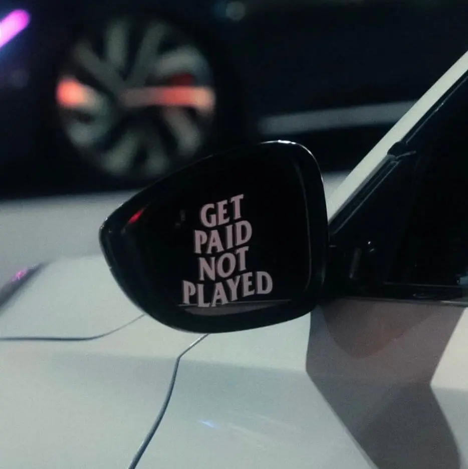 Get Paid Not Played Decal - Motivational Vinyl Car Sticker