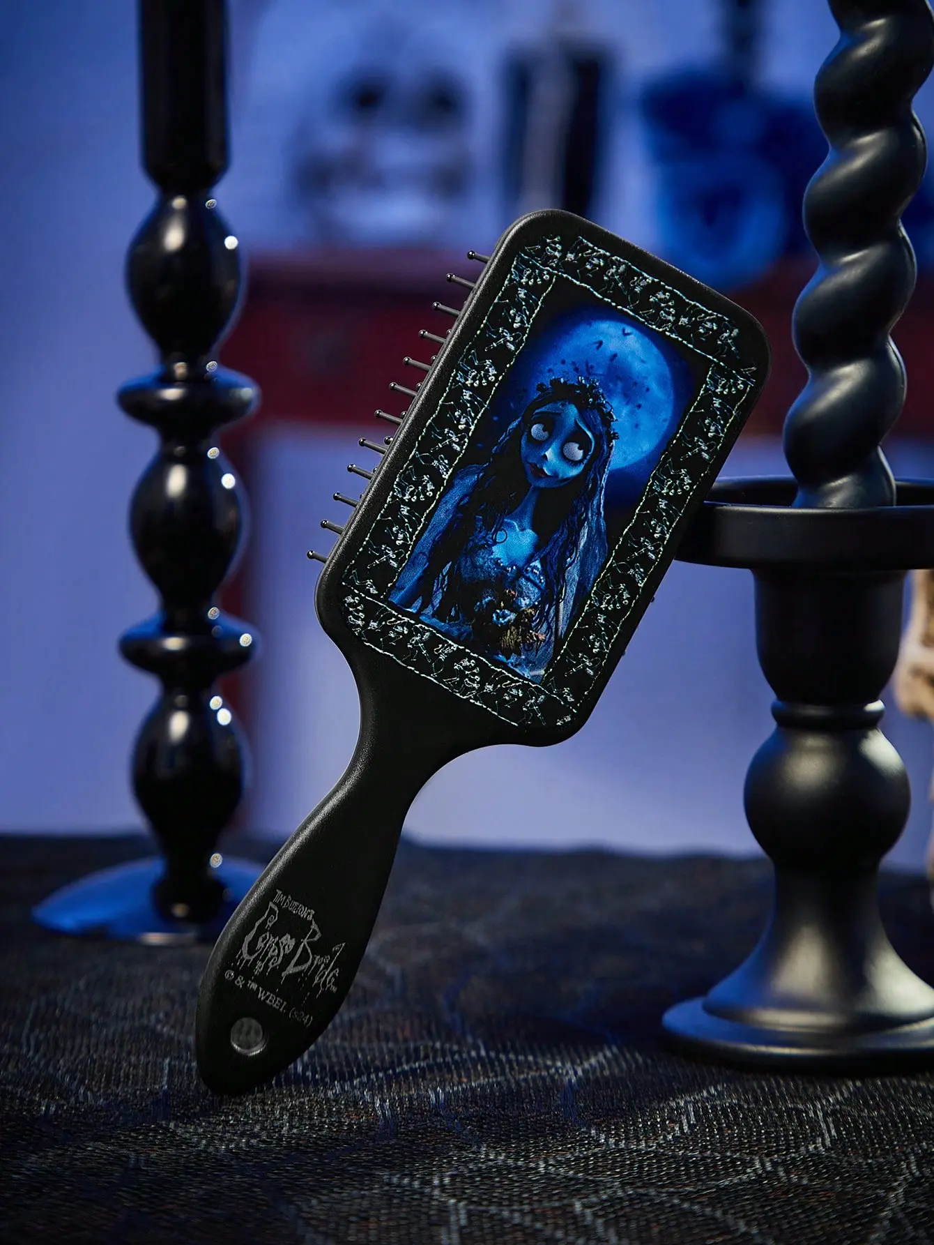 Corpse Bride | ROMWE Cartoon Skeleton And Letter Print Dark Comb