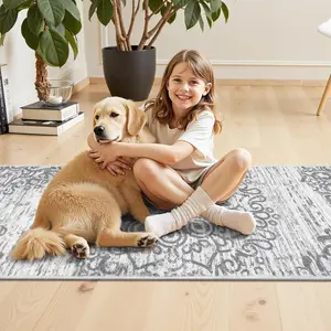 2'x8' Hallway Runner Rug  Washable Vintage  Rugs Non Slip Laundry Rug Runner Boho Floor Carpet Runners for Hallways Entryway ,Laundry  ,Kitchen, Bathroom